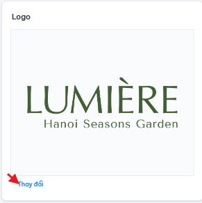 Lưu ý logo dự án phải chọn ảnh xóa nền