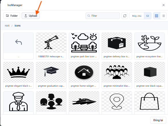  upload ảnh icon(Yêu cầu ảnh xoá nền)
