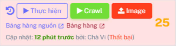 Nếu hệ thống hiện màu đỏ là lỗi cần kiểm tra lại bảng hàng set lại tự động/ cập nhật tay